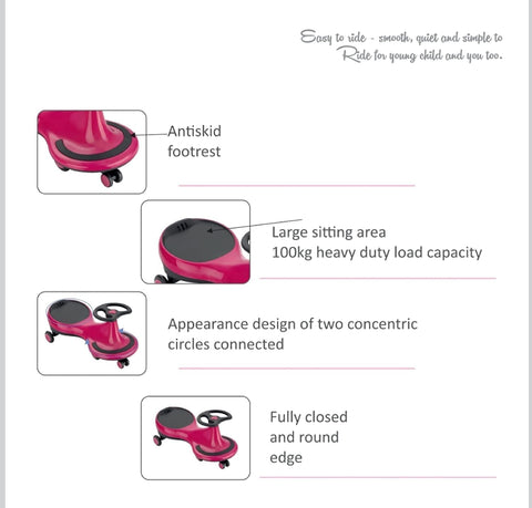 Megica Swing Car For Kids | With Music And Light