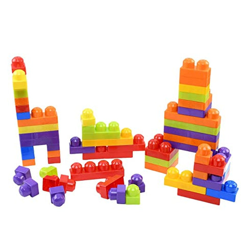 Blocks & Puzzles |Building Toys for Toddlers| Non-Toxic Easy to Assemble (Multicolor) (Set-1) | INT132 FUN BUILDERS SET 3 85PCS
