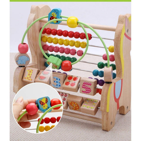 Wooden Colorful Trojan Horse Educational Learning Toy Set, Multicolour | WT-173	 TROJAN HORSE ROUND