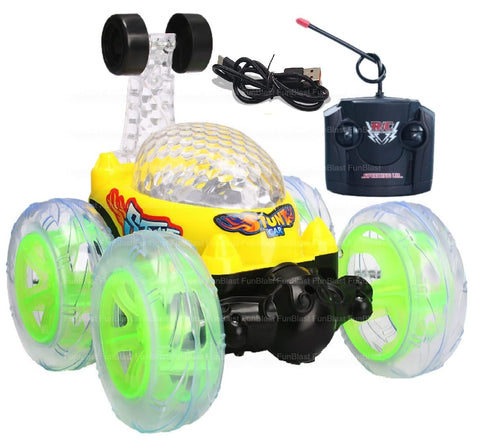 Remote Control Car Toys for Kids Friction Power Toy Car for Kids Boys & Girls, Light Toy for Babies - 360 Degree Stunt Car Remote Control Car for Boys (Multicolor) | LO9802	STUNT CAR