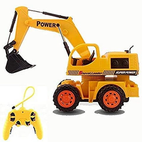 JCB Truck Toy Remote Control Truck Crane Excavator Crawler JCB Plastic Truck Digger Construction Vehicle Toy for Kids and LED Flash Lights. | LO8037E	R/C TRUCK