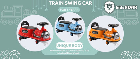 Train Swing Car For Kids | 8188 Imported Twister Car | With Light And Music