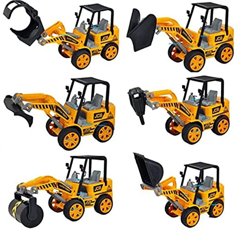 Construction Vehicle JCB Toy for Kids - Truck Dig & Dump Plastic Friction Powered Toys | LO8836	8836