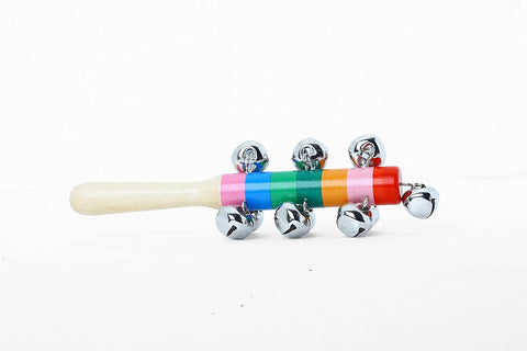 Wooden Rattle khanjari ghughra , Jingle Bell , Hand Crafted Rattle | WDT90-04
