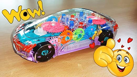 Concept Musical and 3D Lights Kids Transparent Car || LOYJ388-48 CONCEPT RACING CAR