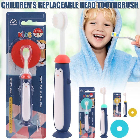 Kids Manual Toothbrush For 2+ Years, 1Pcs , With Extra Soft Bristles and Anti Choking Shield - Multicolor | KIDS TOOTHBRUSH PENGWHEEL