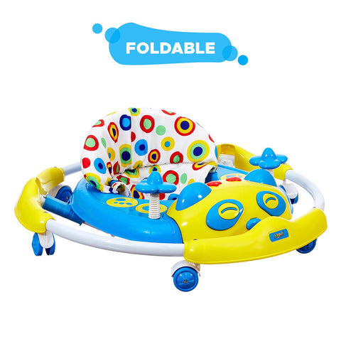 Kitty Baby Walker with Music with Rotation Wheels & High Back Rest