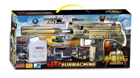 PUBG Theme Uzi Sub Machine Gun Toy Set  | HMC-7411 UZI GIN PUBG WITH LASER