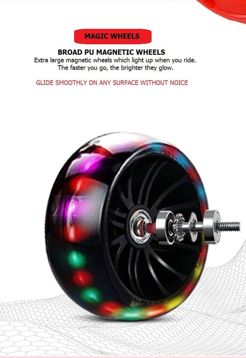 Graffiti Design Kids Kick Skate Scooter | Wheel Lights | Adjustable | Gravity Steering