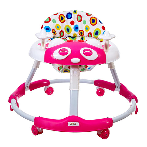 Kitty Baby Walker with Music with Rotation Wheels & High Back Rest