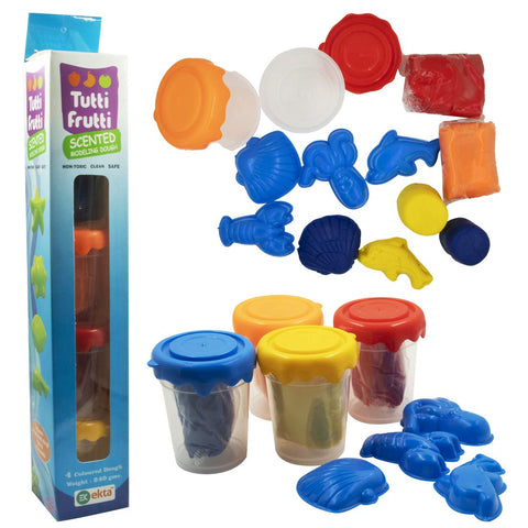 Scented Modelling Non-Toxic Rehydratable 4 Colour Dough | INT336 TUTTI FRUTTI SCENTED MODELING DOUGH