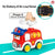 Unbreakable Friction Powered Cute Design | LO901-2 PRESS & GO FIRE TRUCK 10 PCS