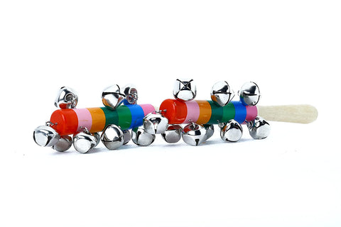 Wooden Rattle khanjari ghughra , Jingle Bell , Hand Crafted Rattle | WDT90-04