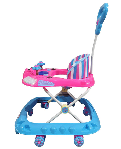 Baby Walker With Height Adjustable And Parental Handle With Lights And Music Beera Walker