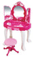 Glamour Mirror Makeup Dressing Table Stool Toy Vanity Light & Music || LO008-18 MIRROR BEAUTY SET