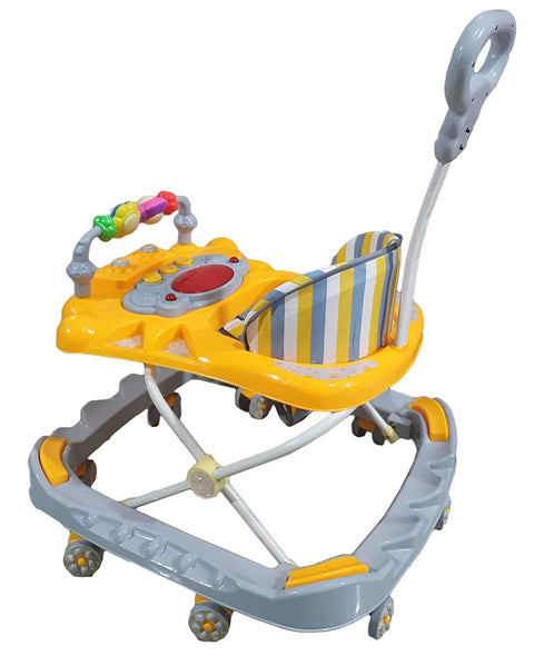 Baby Walker With Height Adjustable And Parental Handle With Lights And Music Tuk Tuk Walker