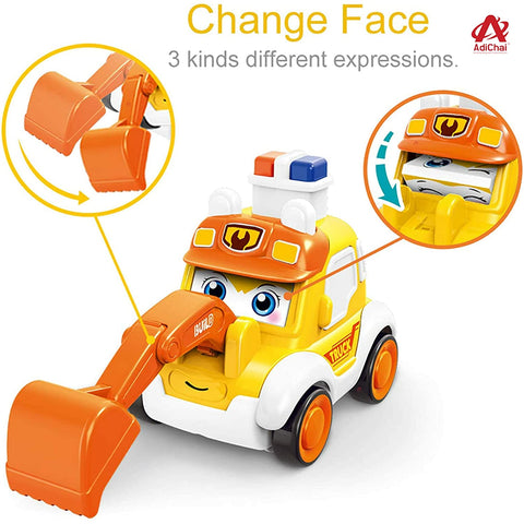 Unbreakable Friction Powered Cute Design | LO901-2 PRESS & GO FIRE TRUCK 10 PCS