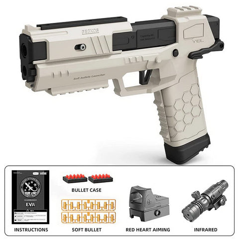 Foam Blaster Shooting Gun with 20 PCS | LOSR868-25 GECKO SOFT BULLET GUN