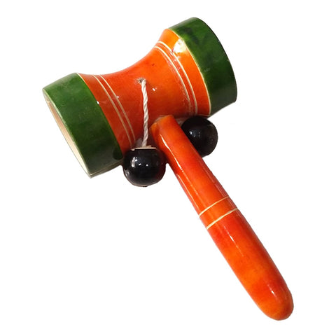 Wooden Rattle Channapatna Wooden Dumroo Toy | WDT90-01