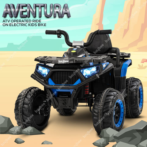 Electric Beach Cruiser ATV Bike For Kids | 4x4 Wheel Drive | 12V Aventura Bike