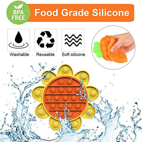 Sunflower with Cactus Pop it Fidget Toy  || MB0209	2IN1 POPPIT SUNFLOWERNROBOT