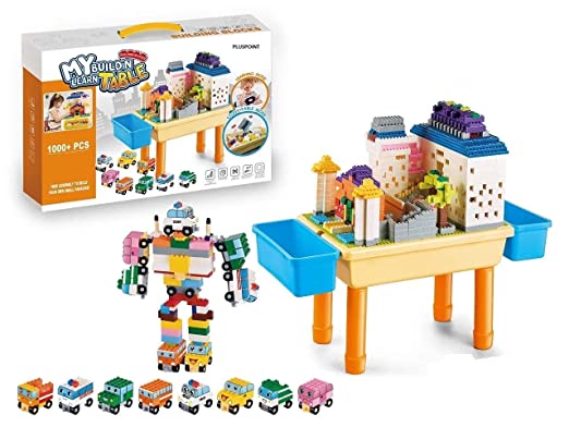 Build and Learn Table, Building Blocks kit 1000 || LW-9920 STUDY