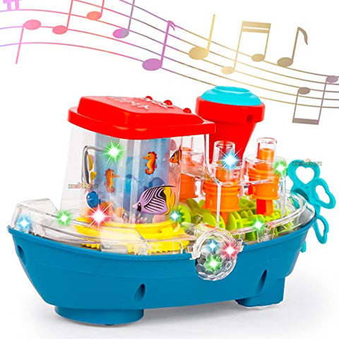 Gear Land Ship with Rotating Fishing Lamp Bump  ||  LOYJ388-67  GEAR LAND SHIP WITH LAMP