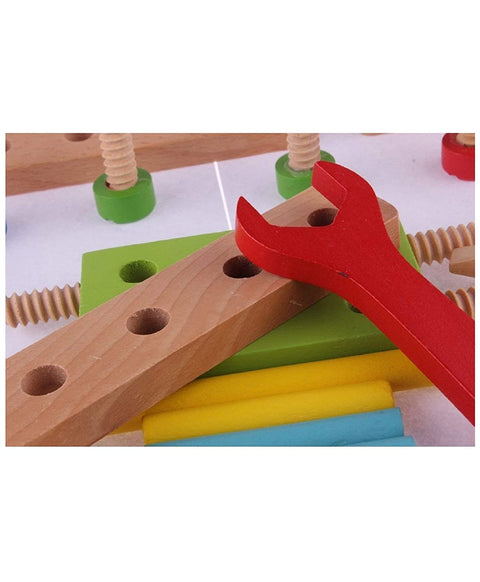 3 in 1 Wooden Vehicle Building Blocks Multi Color - 45 Pieces | WOODMAN 45PCS CARTO