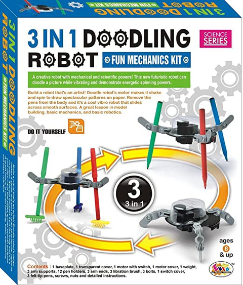 3 IN 1 Doodling Robot Graffiti Electrical Auto Drawing Machine Educational Kit | INT170 3 IN 1 DOODLING ROBOT