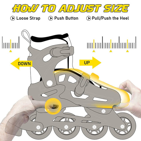 Adjustable Inline Skates Set for Boys Kids and Girls Skating | LO8901	LINER SKATE