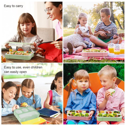 Leak Proof 3 Compartment Lunch Boxes  | PLASTIC 4 GRID LUNCH BOX | LO578