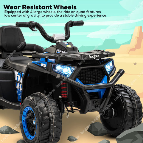 Electric Beach Cruiser ATV Bike For Kids | 4x4 Wheel Drive | 12V Aventura Bike