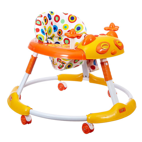 Kitty Baby Walker with Music with Rotation Wheels & High Back Rest