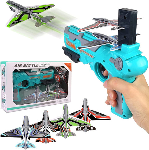 Catapult Plane Toy Aeroplane Pistol Shooting Game Toy Gun Air Battle Glider Aeroplane Launcher | AIR BATTLE LAUNCH GUN