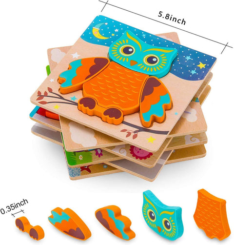 Wooden Board Puzzle Pack of 1  | SMALL PUZZLE FUN
