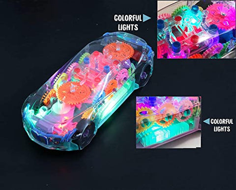 Concept Musical and 3D Lights Kids Transparent Car || LOYJ388-48 CONCEPT RACING CAR