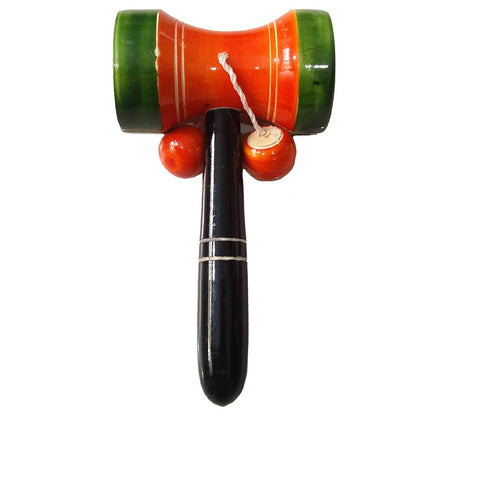 Wooden Rattle Channapatna Wooden Dumroo Toy | WDT90-01