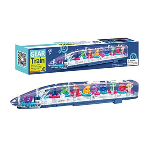 Transparent 3D Train Toy With  Sound and Light  || LOYJ388-63 GEAR TRAIN