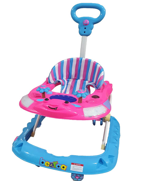 Baby Walker With Height Adjustable And Parental Handle With Lights And Music Beera Walker