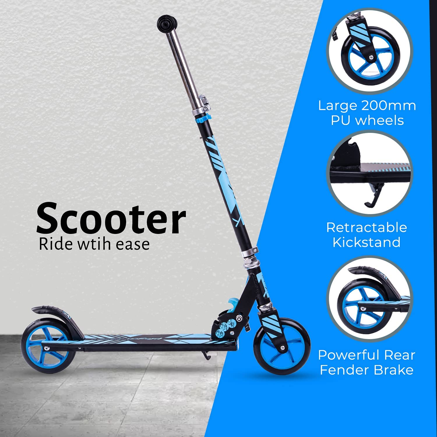 Kick Skate Scooter For Kids With 5inch Wheels 100kg Capacity XLM2