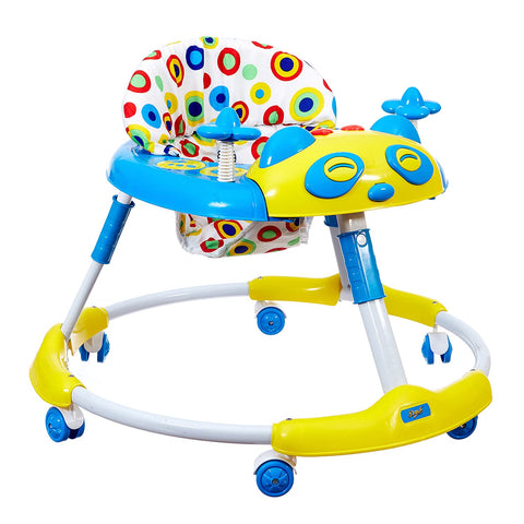 Kitty Baby Walker with Music with Rotation Wheels & High Back Rest