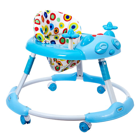 Kitty Baby Walker with Music with Rotation Wheels & High Back Rest
