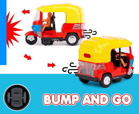 Auto Rickshaw Toy  Musical LED Light Auto | B/O AUTO RIKSHAW