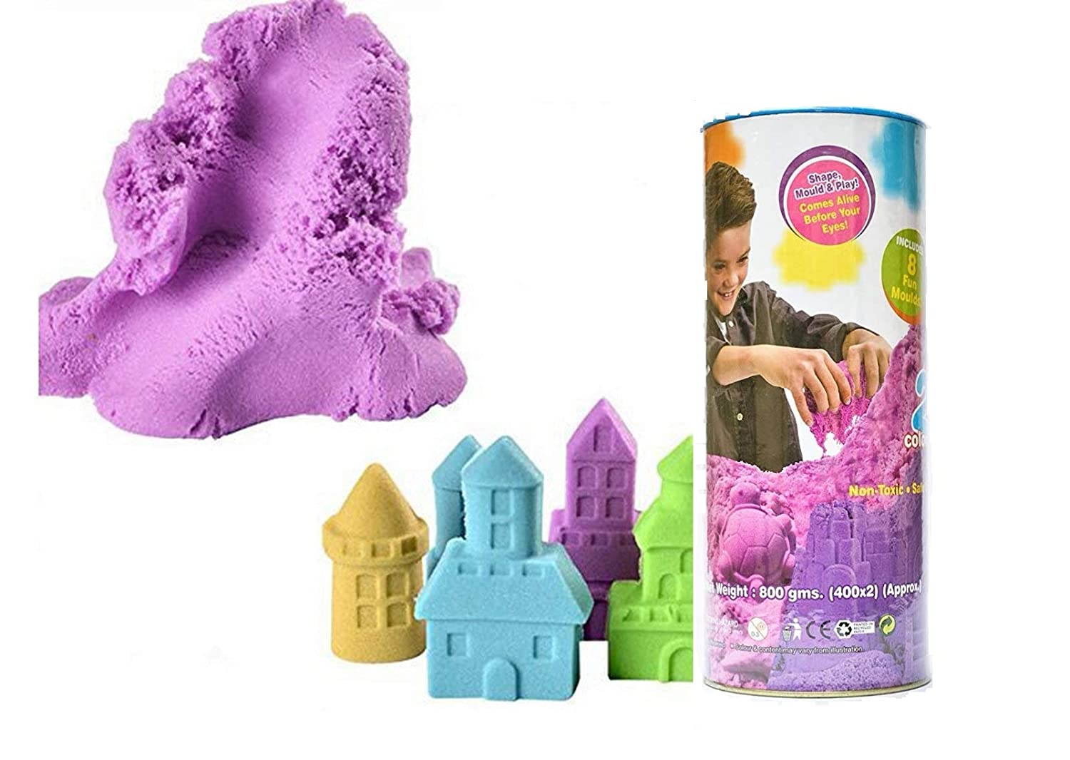 Active Sand Canister Playset for Kids 3+ Years/Sand Crafting Kit, Mult ...