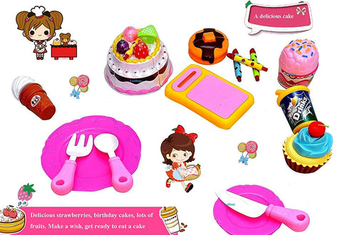 Realistic Sliceable Cake Cutting Toy for Kids Pretend Play Toy  | HMC30005 HAPPY BIRTH SET