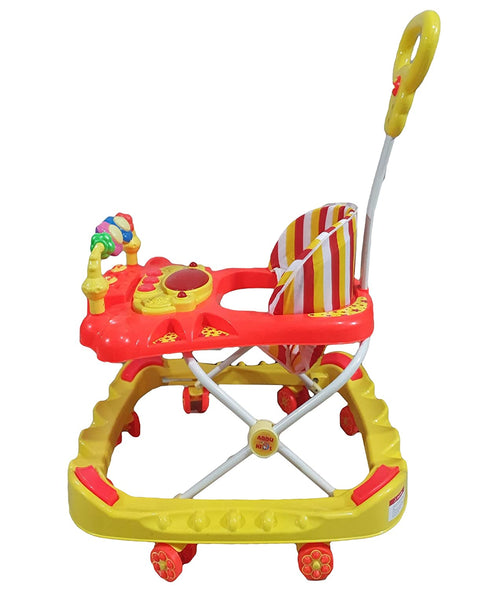 Baby Walker With Height Adjustable And Parental Handle With Lights And Music Tuk Tuk Walker