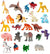 Small Cute Animal Set Wildlife Wild Animal with Detailing Children Puzzle Early Education Gift Mini Jungle Animal Pack of 12pcs (BPA Free Non Toxic) | K532 ANIMAL SET SERIER