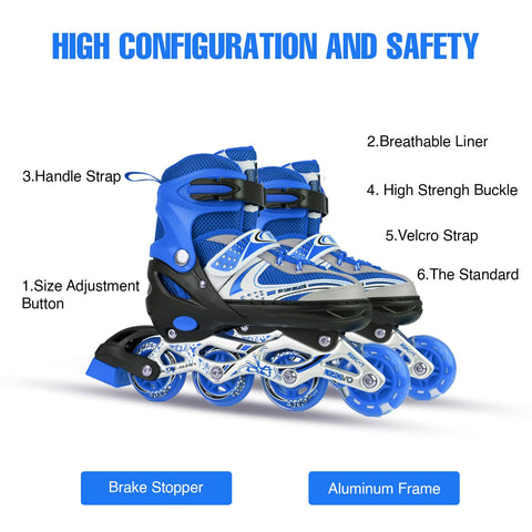 Adjustable Inline Skates Set for Boys Kids and Girls Skating | LO8901	LINER SKATE