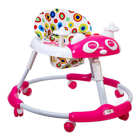 Kitty Baby Walker with Music with Rotation Wheels & High Back Rest