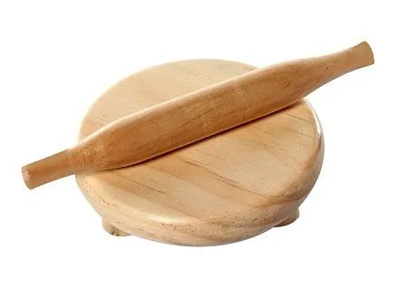Wooden Chakla Belan - Cream | INT388